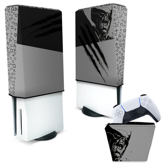 KIT Capa PS5 Fat Vertical e Case Controle - Modelo 208