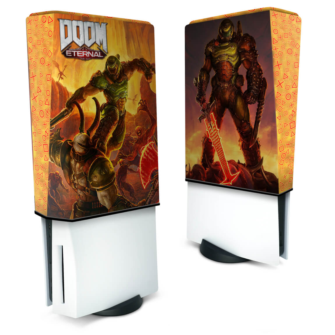 Capa Anti Poeira PS5 Fat Vertical - Doom Eternal