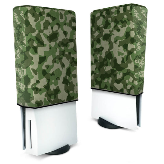 Capa Anti Poeira PS5 Fat Vertical - Camuflado Verde