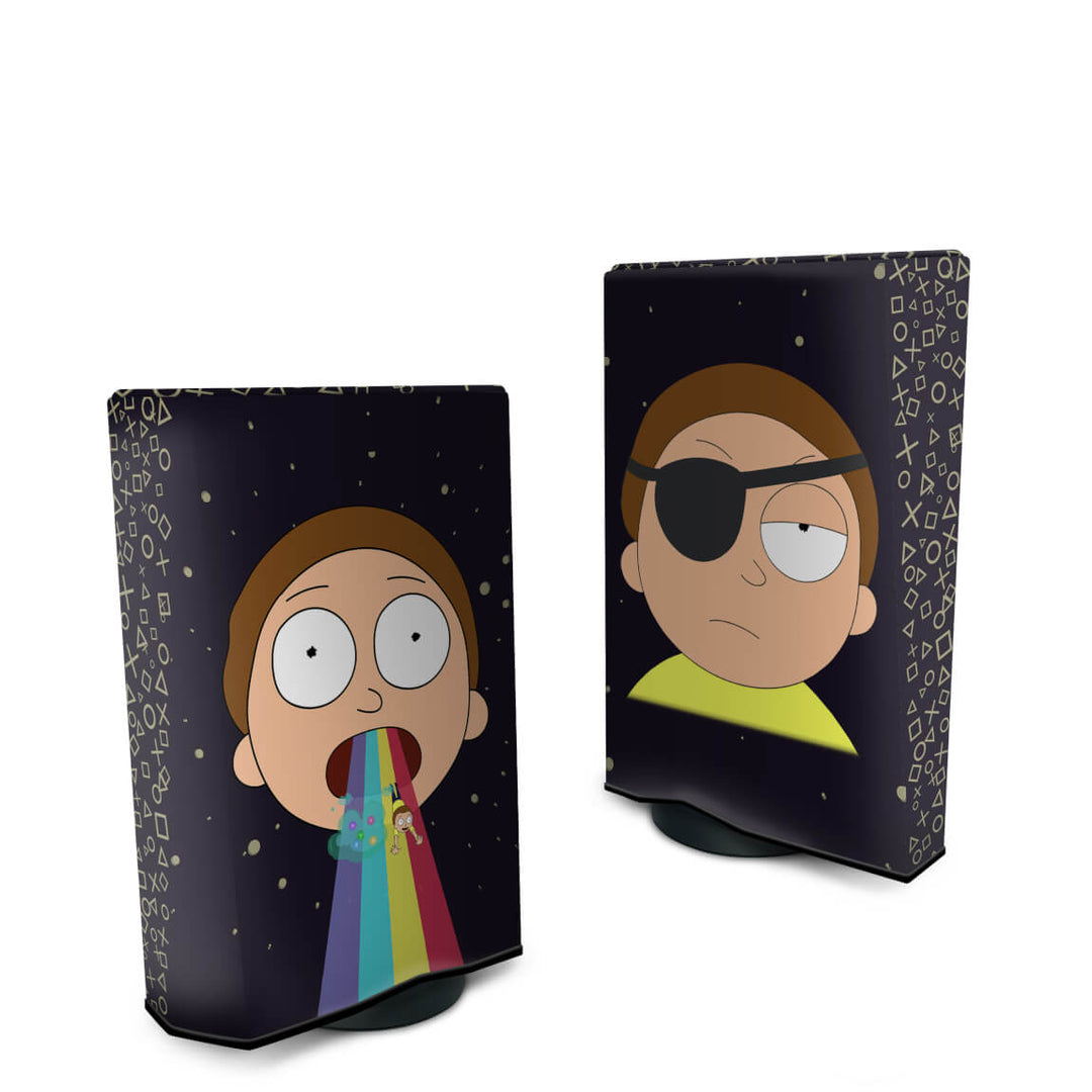 Capa Anti Poeira PS5 Fat Vertical - Morty Rick And Morty - Pop Arte Skins - foto 2