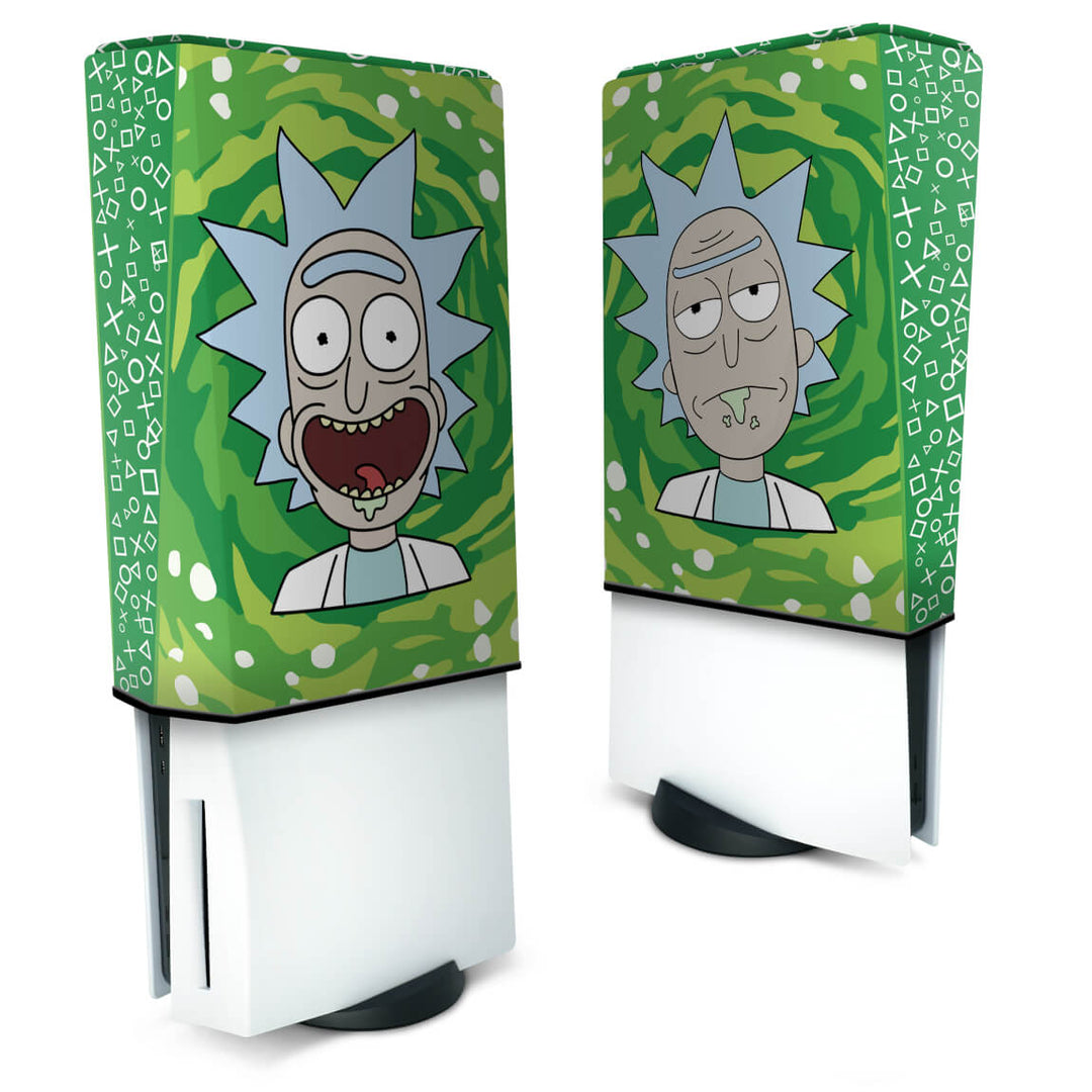 Capa Anti Poeira PS5 Fat Vertical - Rick And Morty