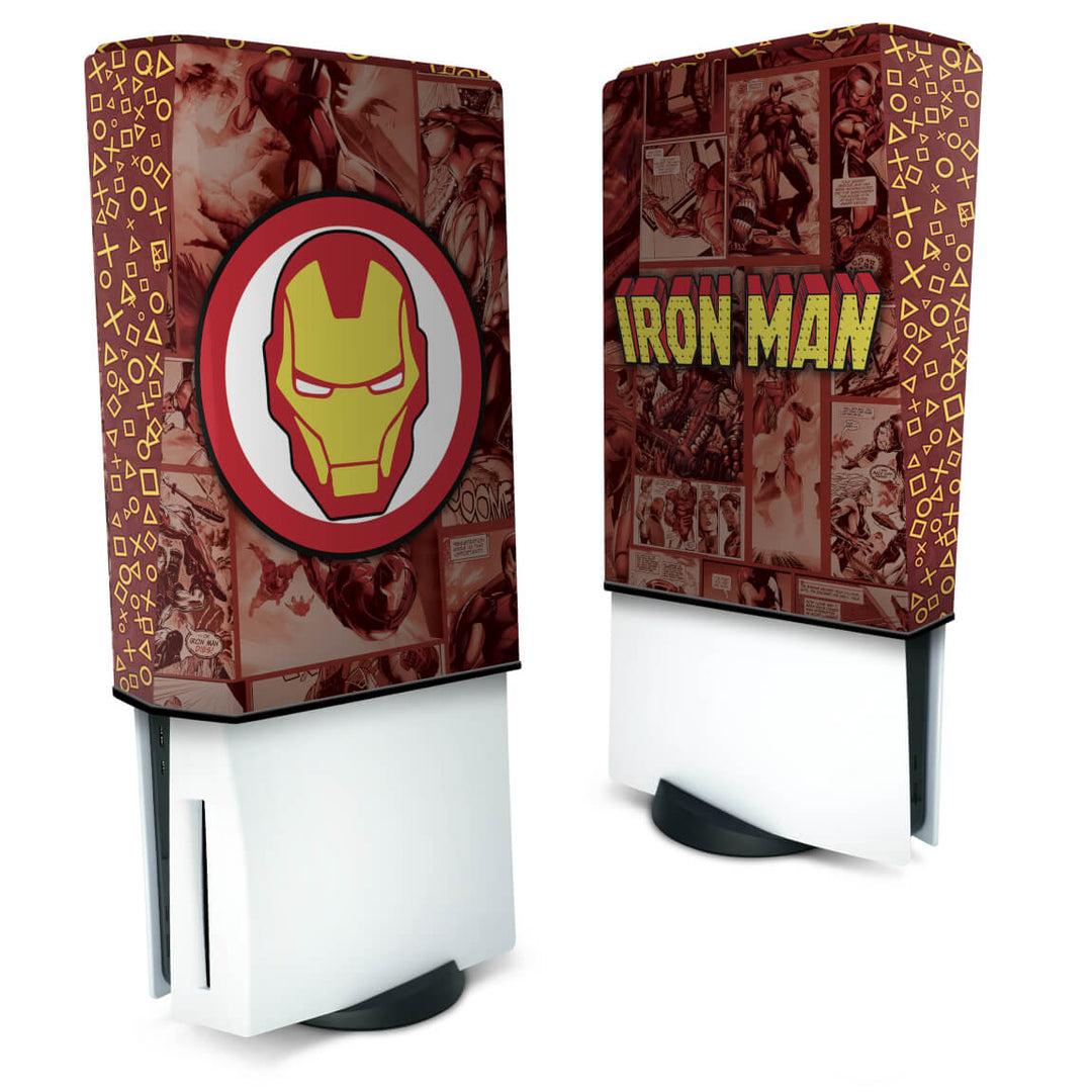 Capa Anti Poeira PS5 Fat Vertical - Homem De Ferro Comics