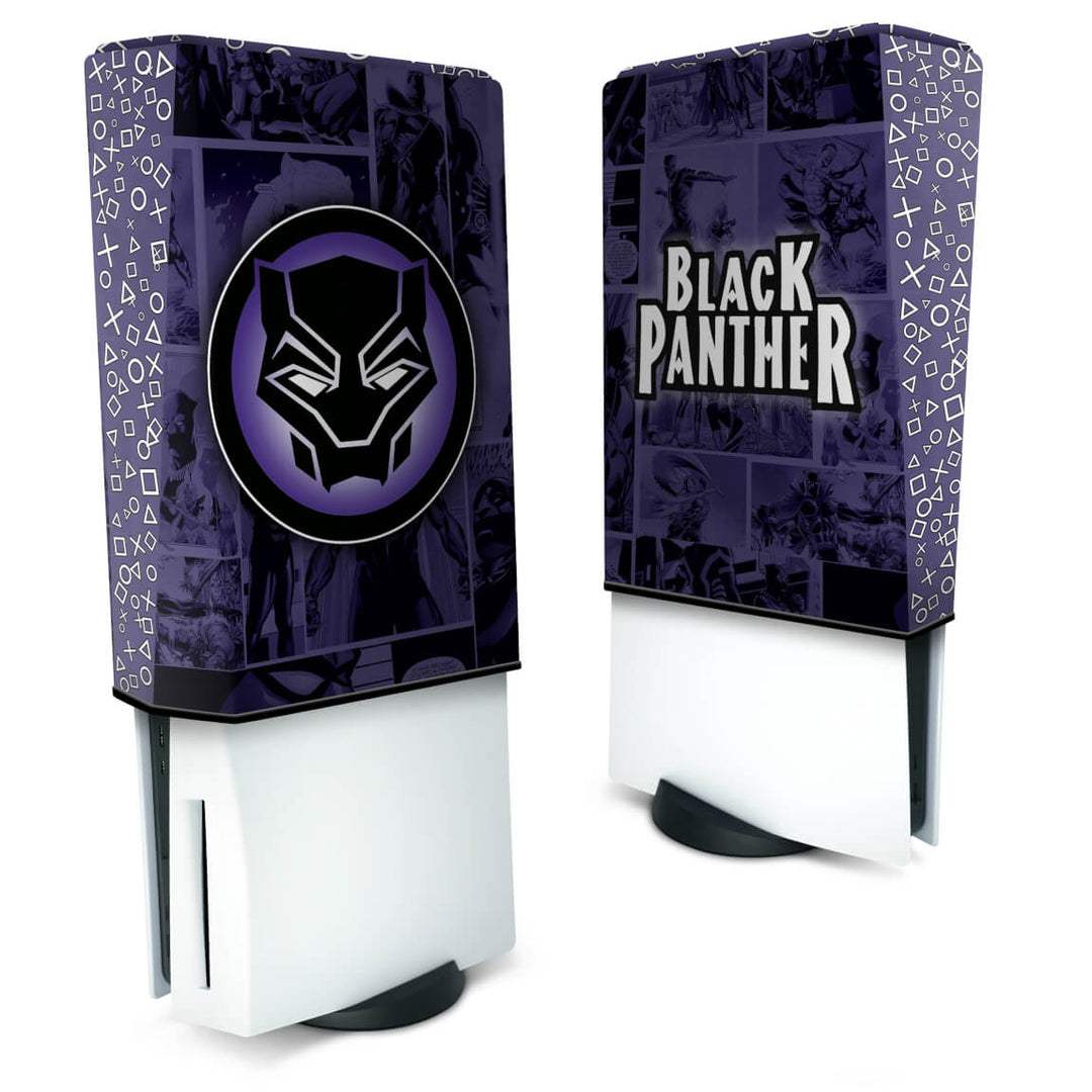 Capa Anti Poeira PS5 Fat Vertical - Pantera Negra Comics