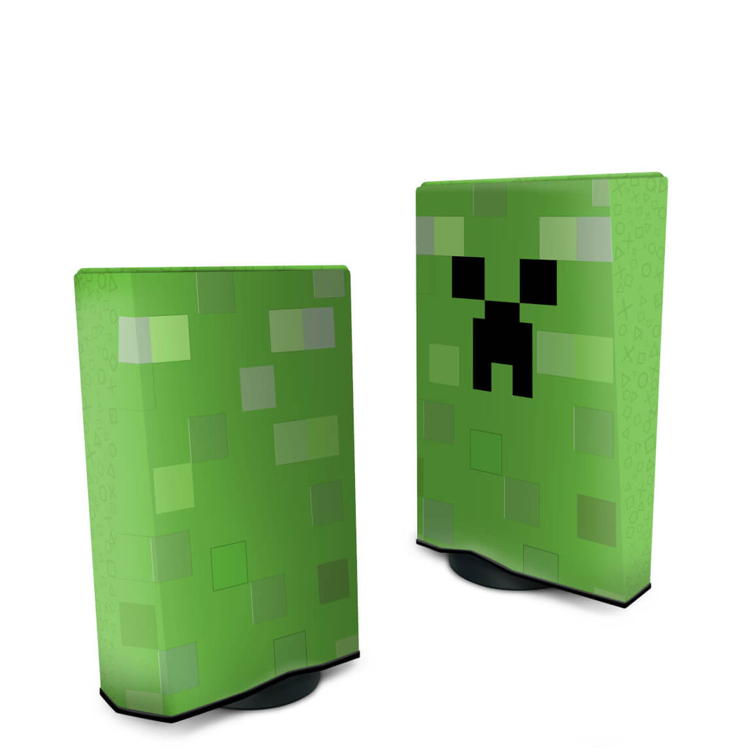 Capa Anti Poeira PS5 Fat Vertical - Creeper Minecraft - Pop Arte Skins - foto 2