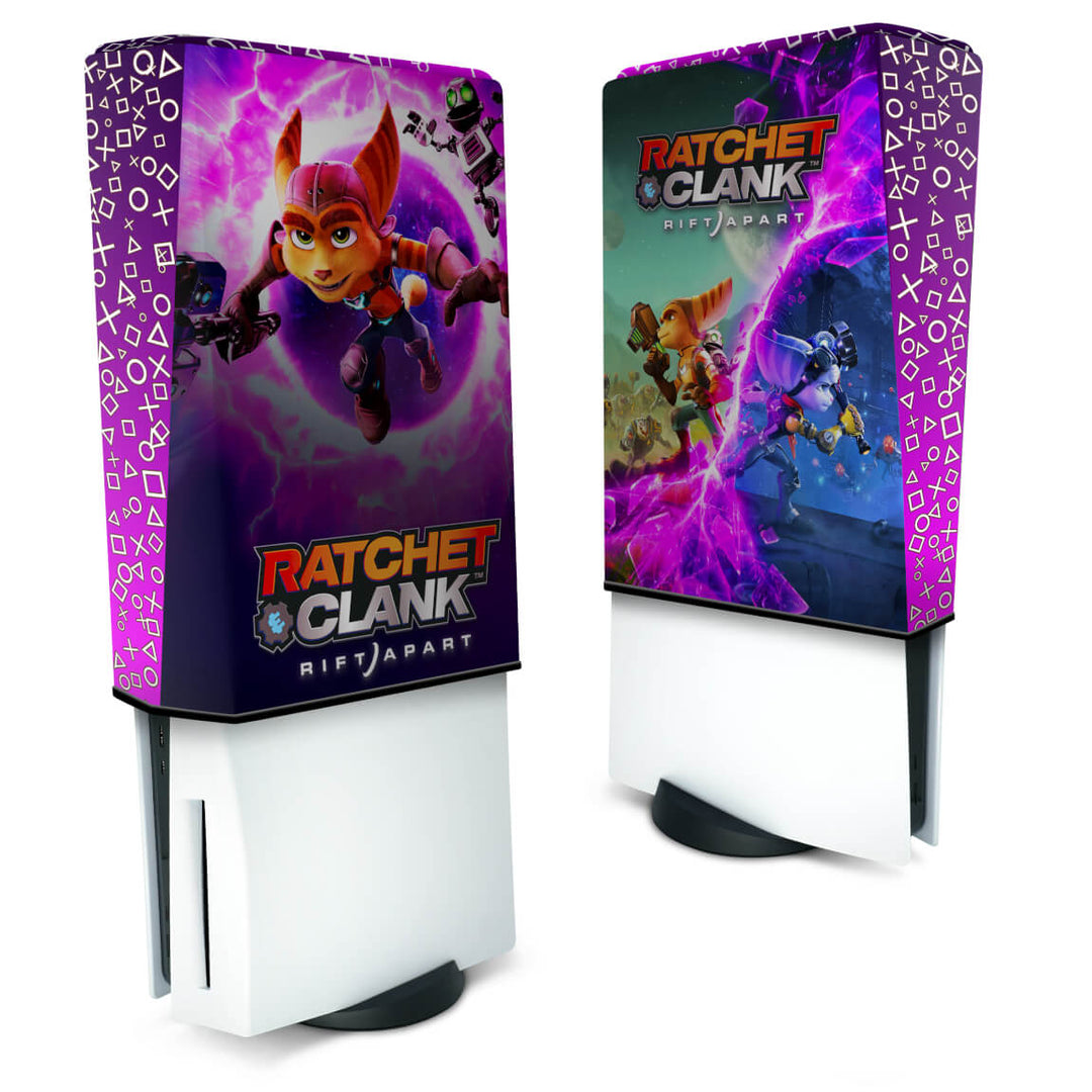 Capa Anti Poeira PS5 Fat Vertical - Ratchet & Clank Rift Apart