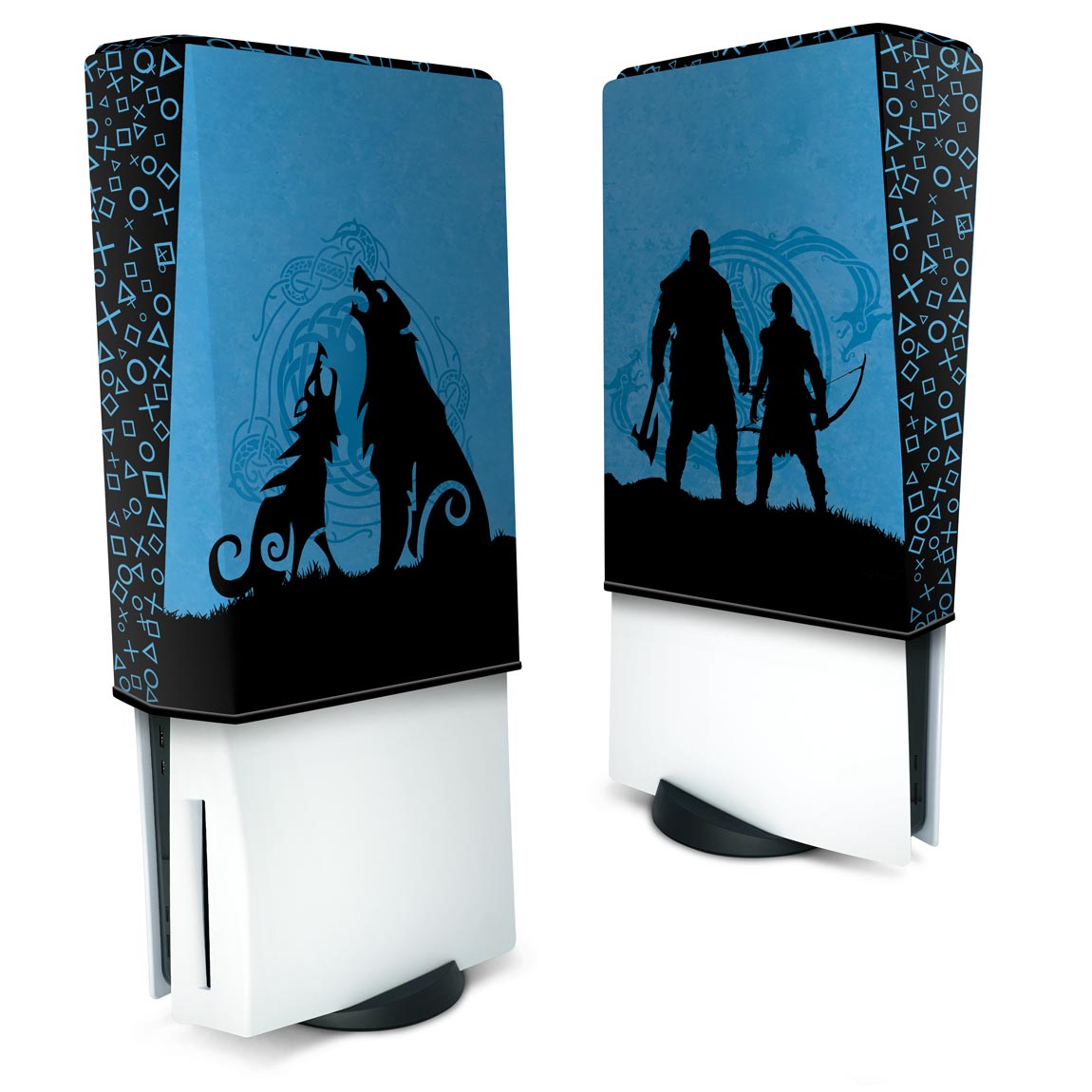 Capa Anti Poeira PS5 Fat Vertical - God of War Ragnarok Edition