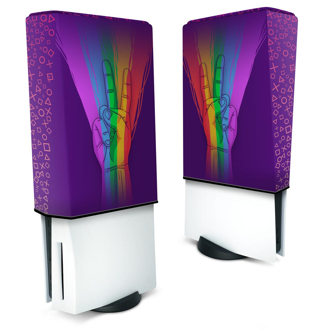 Capa Anti Poeira PS5 Fat Vertical - Rainbow Colors Colorido