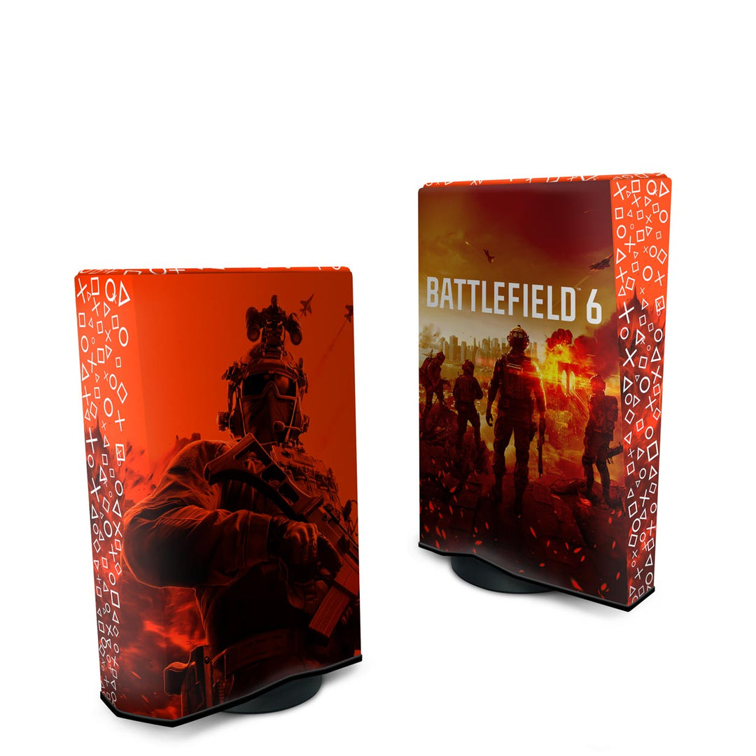Capa Anti Poeira PS5 Fat Vertical - Battlefield 6 - Pop Arte Skins - foto 2