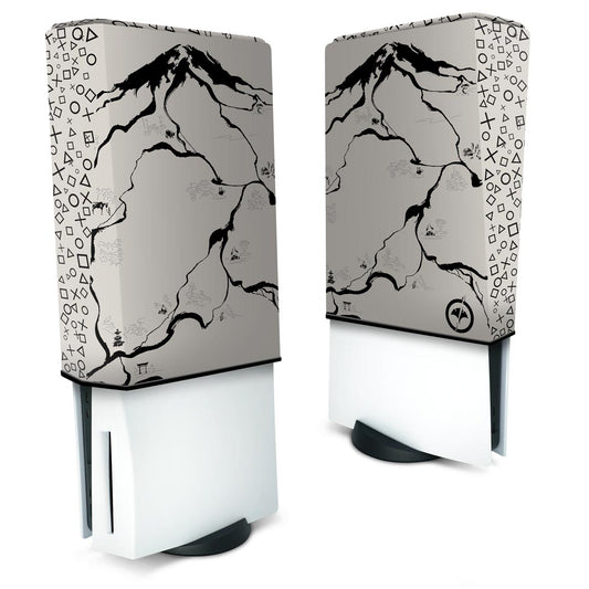 Capa Anti Poeira PS5 Fat Vertical - Ghost Of Yotei