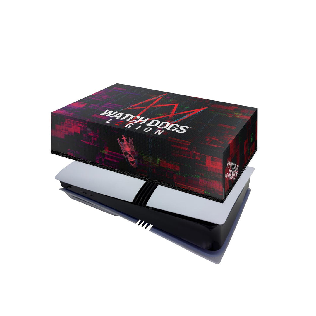 Capa Anti Poeira PS5 Pro Horizontal - Watch Dogs Legion - Pop Arte Skins