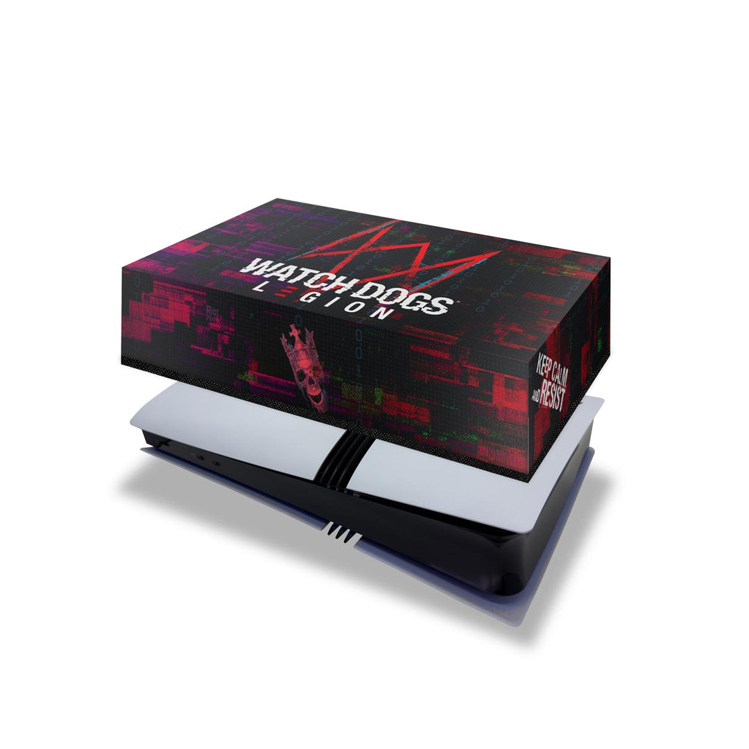 Capa Anti Poeira PS5 Pro Horizontal - Watch Dogs Legion - Pop Arte Skins - foto 4