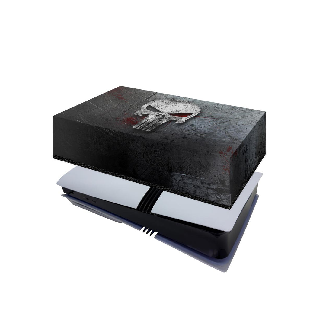 Capa Anti Poeira PS5 Pro Horizontal - The Punisher Justiceiro - Pop Arte Skins