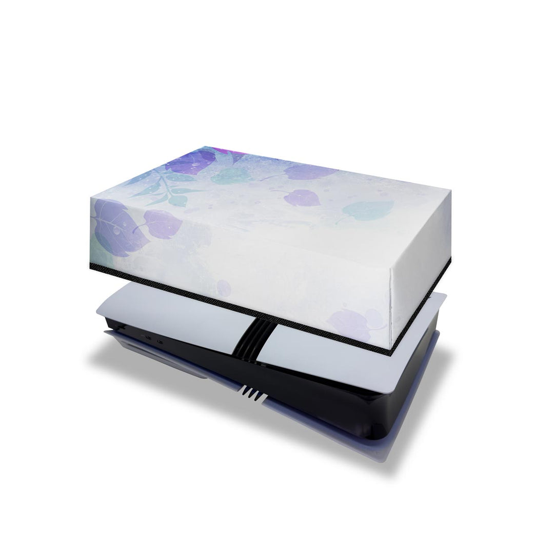 Capa Anti Poeira PS5 Pro Horizontal - Folhas Lilás - Pop Arte Skins