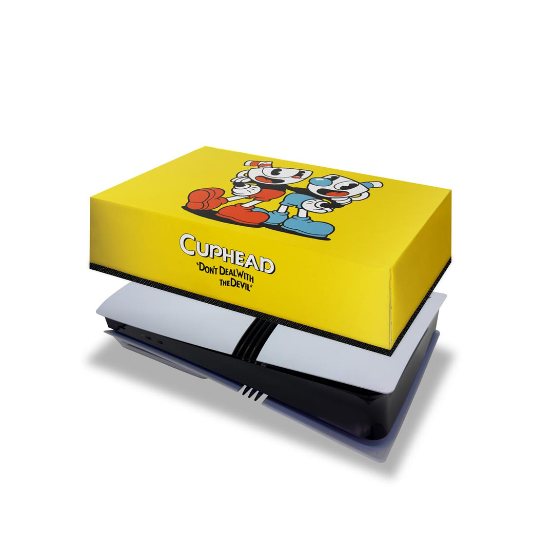 Capa Anti Poeira PS5 Pro Horizontal - Cuphead - Pop Arte Skins