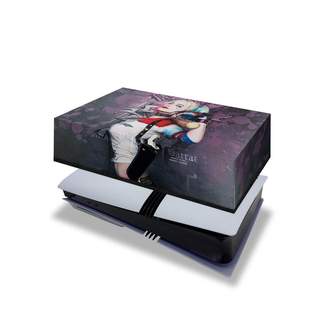 Capa Anti Poeira PS5 Pro Horizontal - Arlequina Harley Quinn - Pop Arte Skins