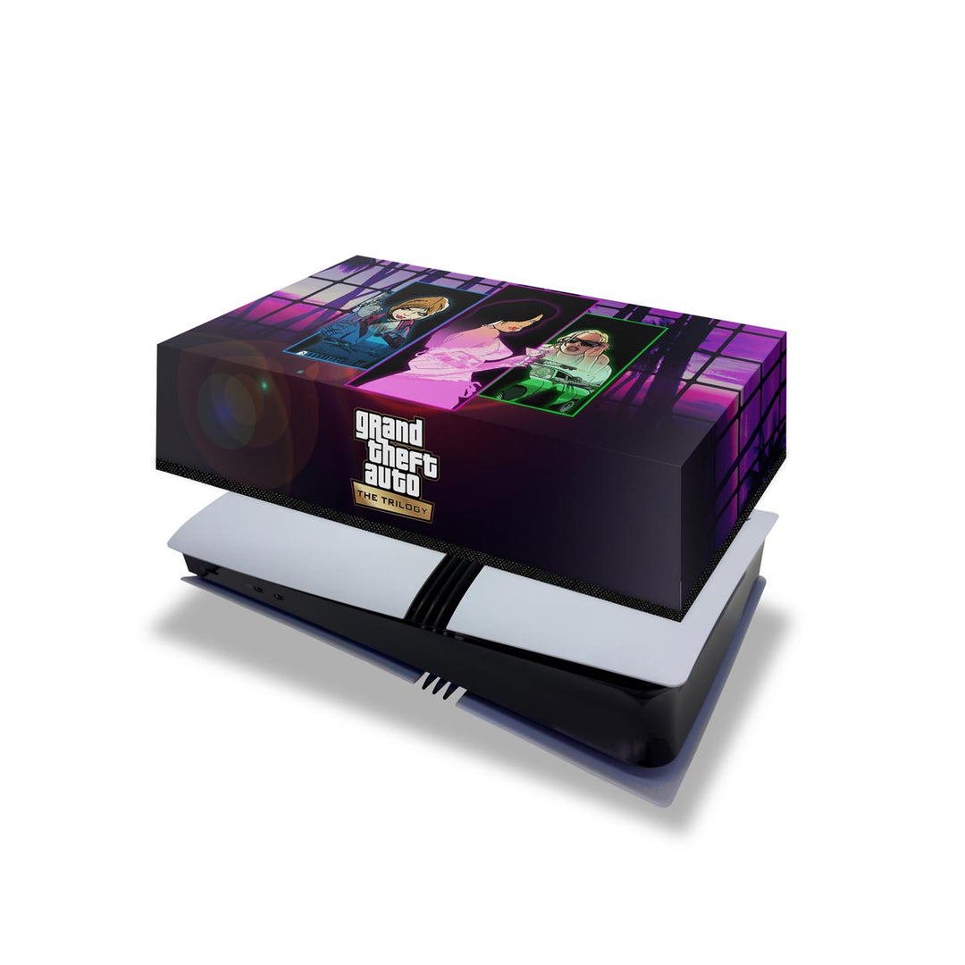 Capa Anti Poeira PS5 Pro Horizontal - GTA The Trilogy - Pop Arte Skins - foto 4