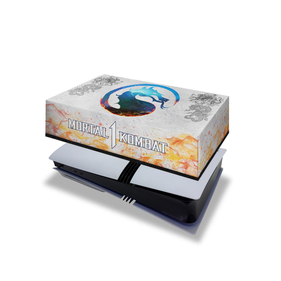 Capa Anti Poeira PS5 Pro Horizontal - Mortal Kombat 1 - Pop Arte Skins