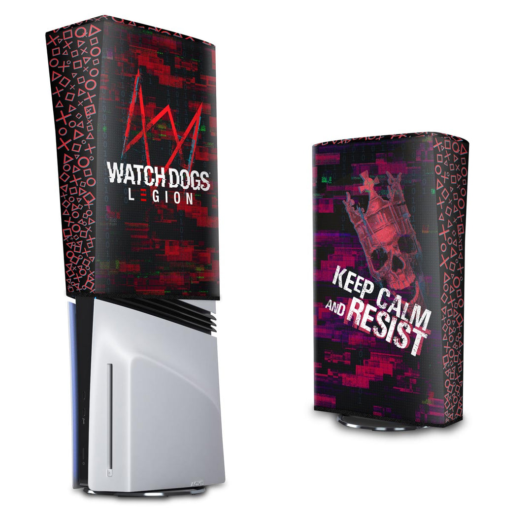 Capa Anti Poeira PS5 Pro Vertical - Watch Dogs Legion - Pop Arte Skins