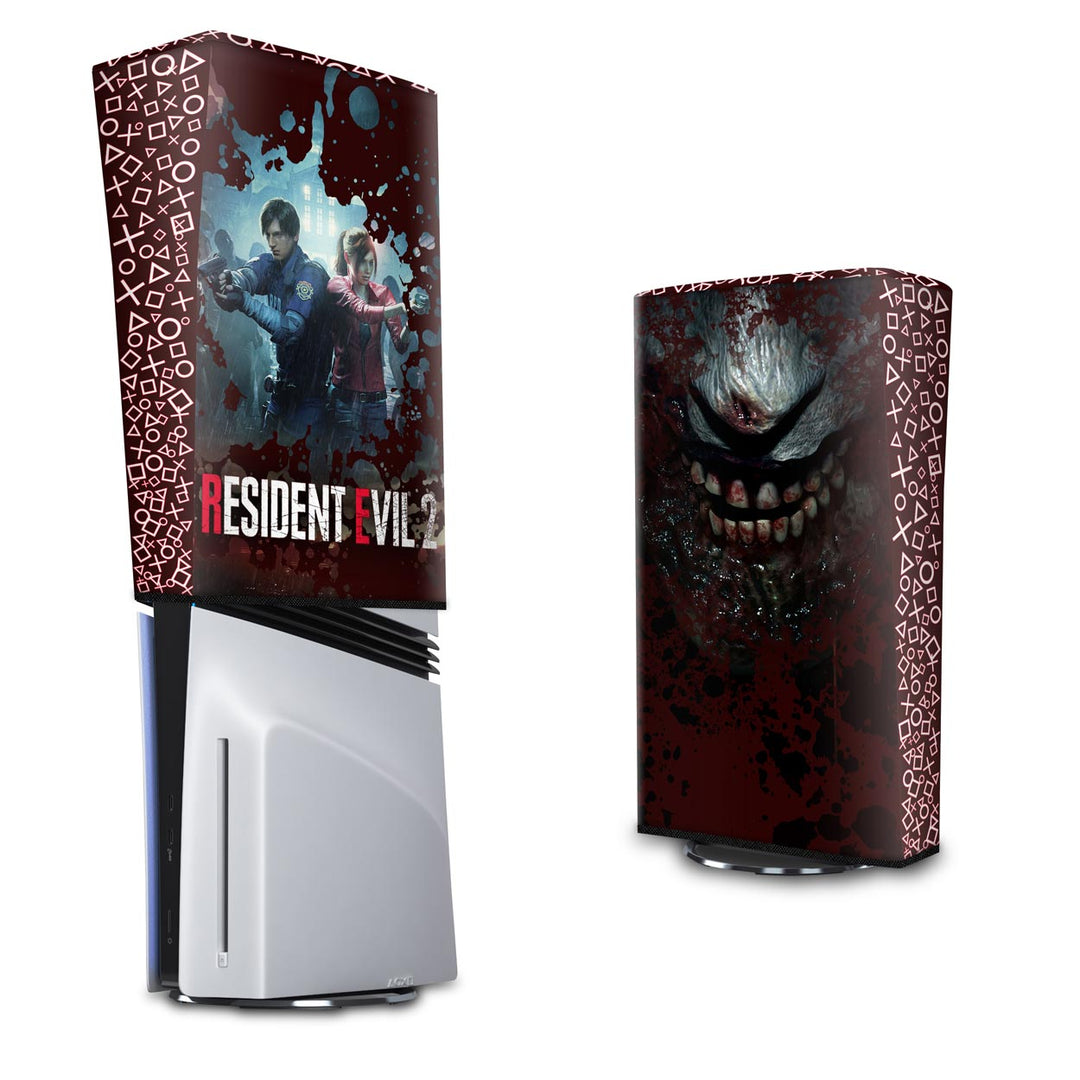 Capa Anti Poeira PS5 Pro Vertical - Resident Evil 2 Remake - Pop Arte Skins