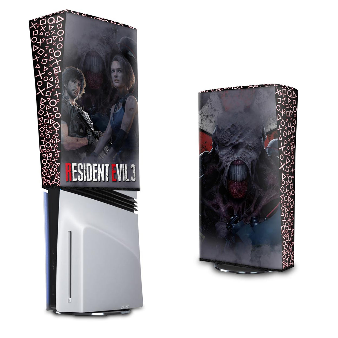 Capa Anti Poeira PS5 Pro Vertical - Resident Evil 3 Remake - Pop Arte Skins