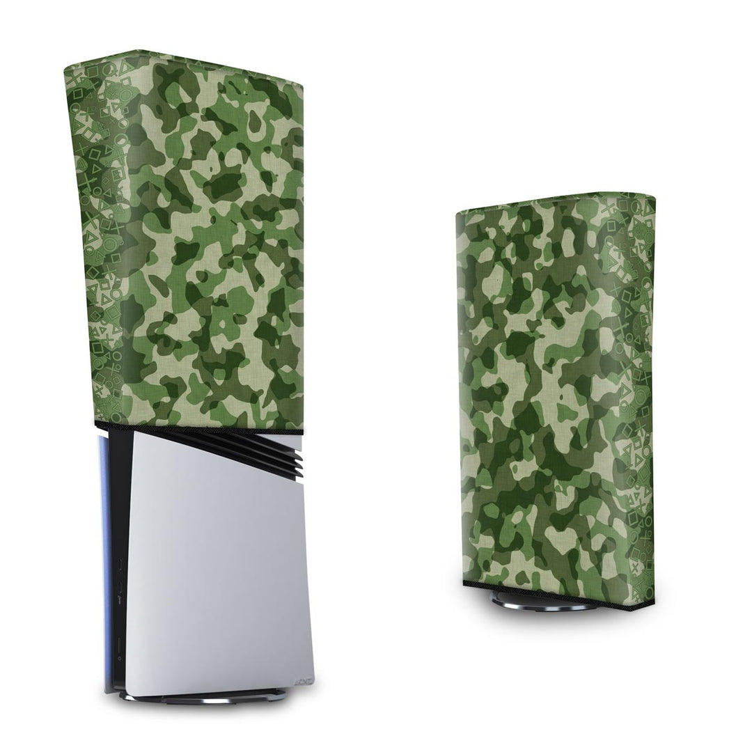Capa Anti Poeira PS5 Pro Vertical - Camuflado Verde - Pop Arte Skins - foto 3