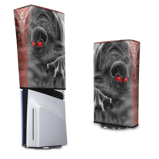 Capa Anti Poeira PS5 Pro Vertical - Caveira Skull
