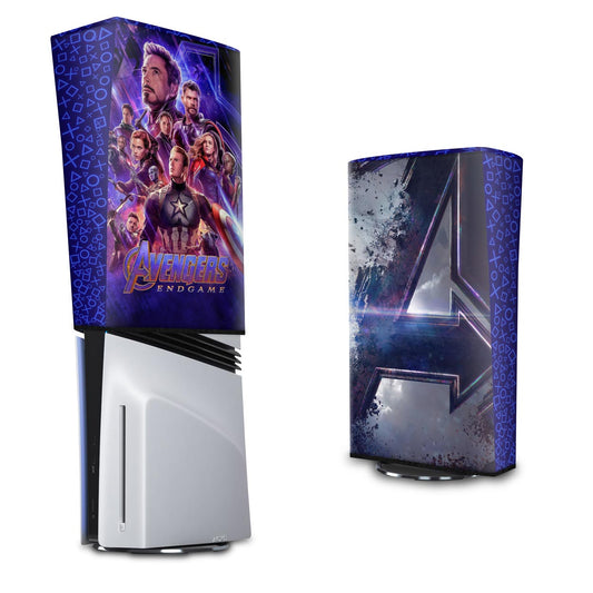 Capa Anti Poeira PS5 Pro Vertical - Vingadores Ultimato Endgame