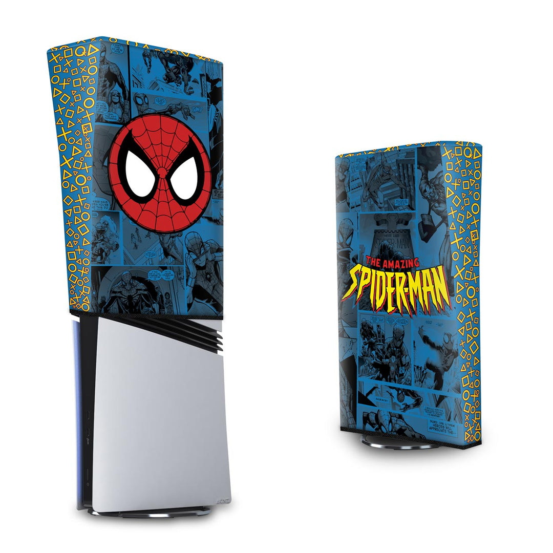 Capa Anti Poeira PS5 Pro Vertical - Homem-Aranha Spider-Man Comics - Pop Arte Skins - foto 3