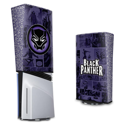 Capa Anti Poeira PS5 Pro Vertical - Pantera Negra Comics