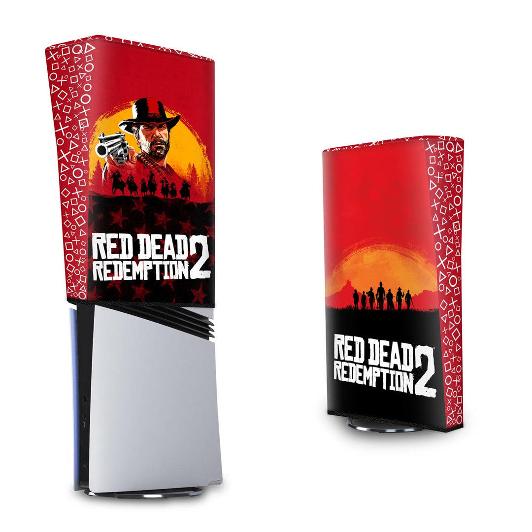 Capa Anti Poeira PS5 Pro Vertical - Red Dead Redemption 2 - Pop Arte Skins - foto 3