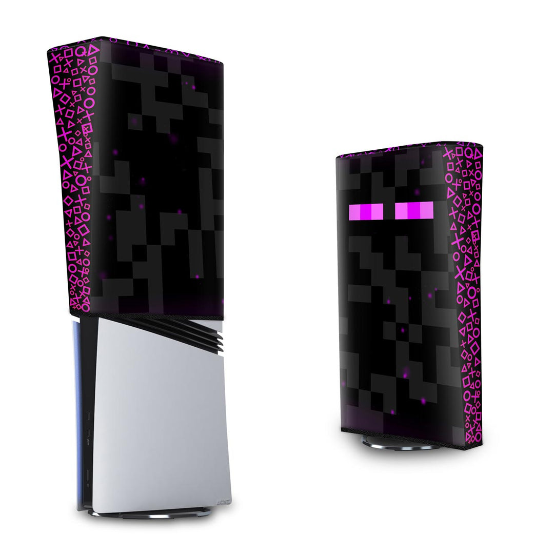 Capa Anti Poeira PS5 Pro Vertical - Minecraft Enderman - Pop Arte Skins - foto 3