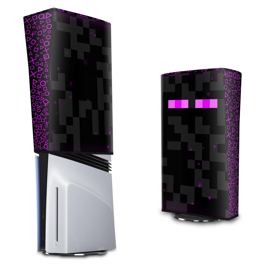 Capa Anti Poeira PS5 Pro Vertical - Minecraft Enderman - Pop Arte Skins