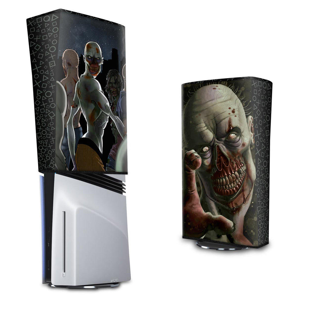 Capa Anti Poeira PS5 Pro Vertical - Zombie Zumbi The Walking - Pop Arte Skins