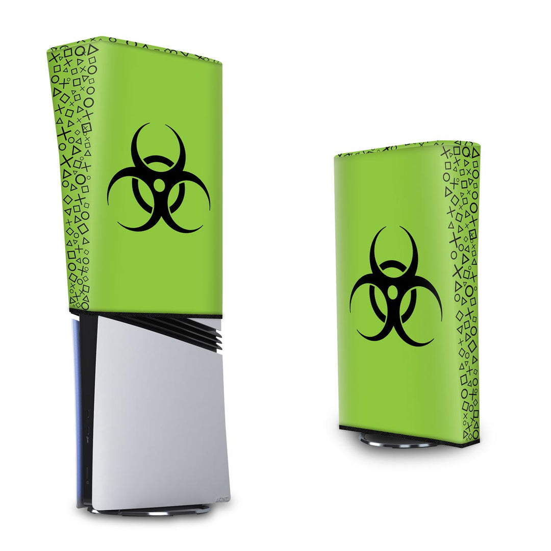 Capa Anti Poeira PS5 Pro Vertical - Biohazard Radioativo - Pop Arte Skins - foto 3