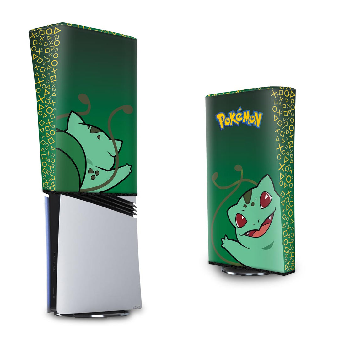 Capa Anti Poeira PS5 Pro Vertical - Pokemon Bulbasaur - Pop Arte Skins - foto 3