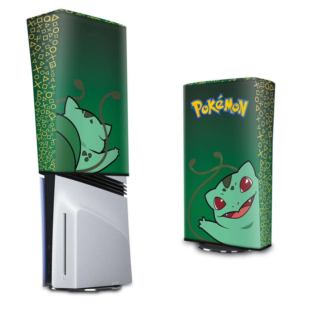 Capa Anti Poeira PS5 Pro Vertical - Pokemon Bulbasaur - Pop Arte Skins