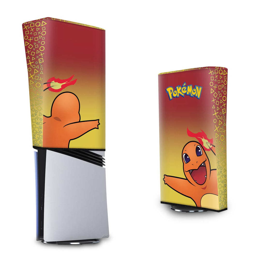 Capa Anti Poeira PS5 Pro Vertical - Pokemon Charmander - Pop Arte Skins - foto 3