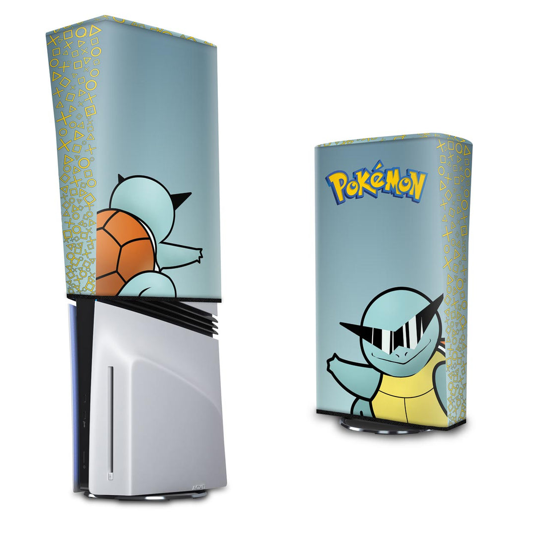 Capa Anti Poeira PS5 Pro Vertical - Pokemon Squirtle - Pop Arte Skins