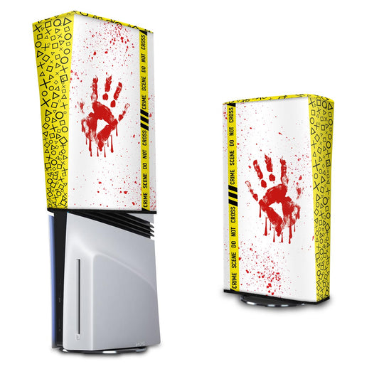 Capa Anti Poeira PS5 Pro Vertical - Cena De Crime Scene