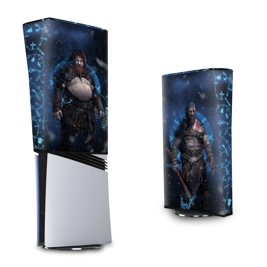 Capa Anti Poeira PS5 Pro Vertical - God of War Ragnarok B - Pop Arte Skins - foto 3
