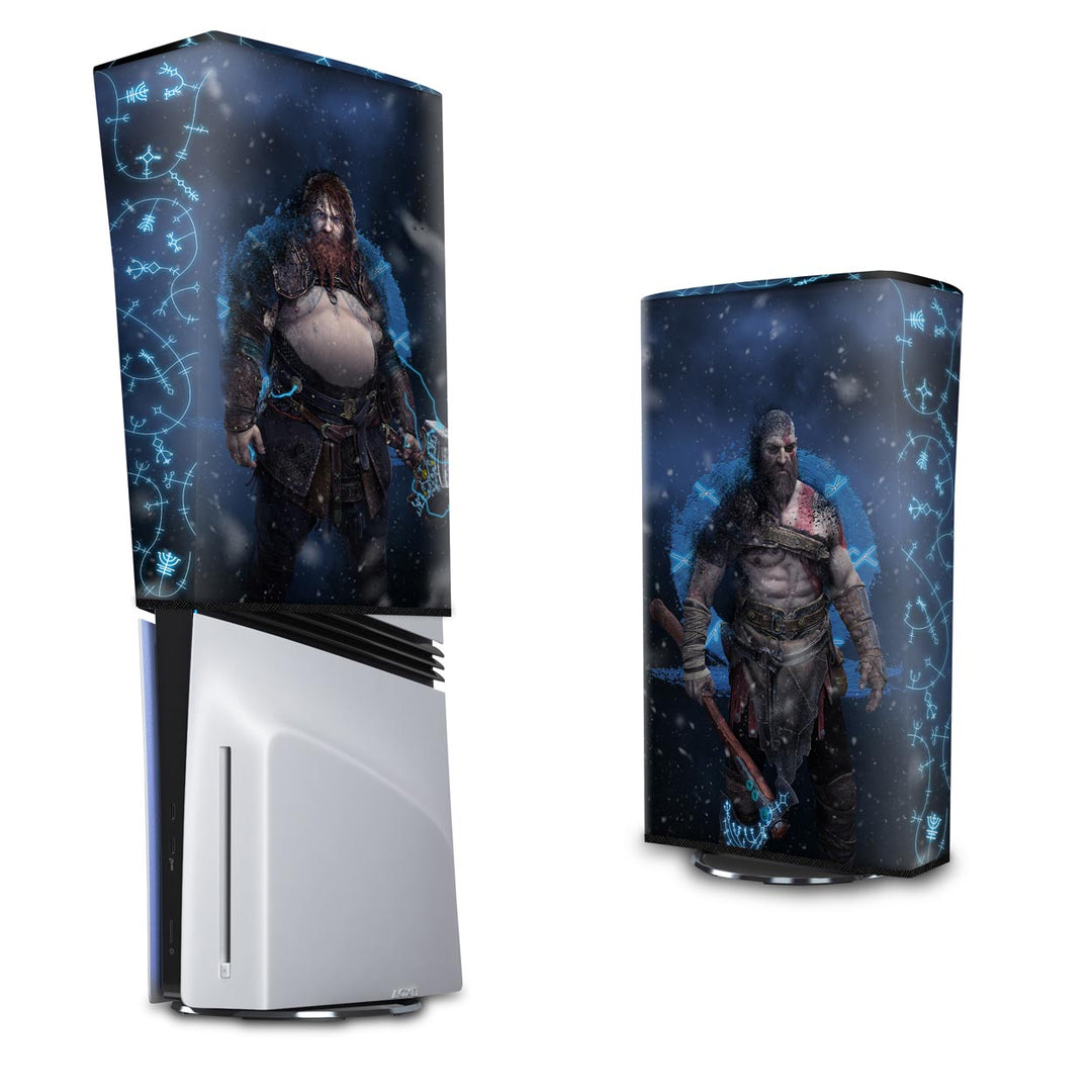 Capa Anti Poeira PS5 Pro Vertical - God of War Ragnarok B - Pop Arte Skins