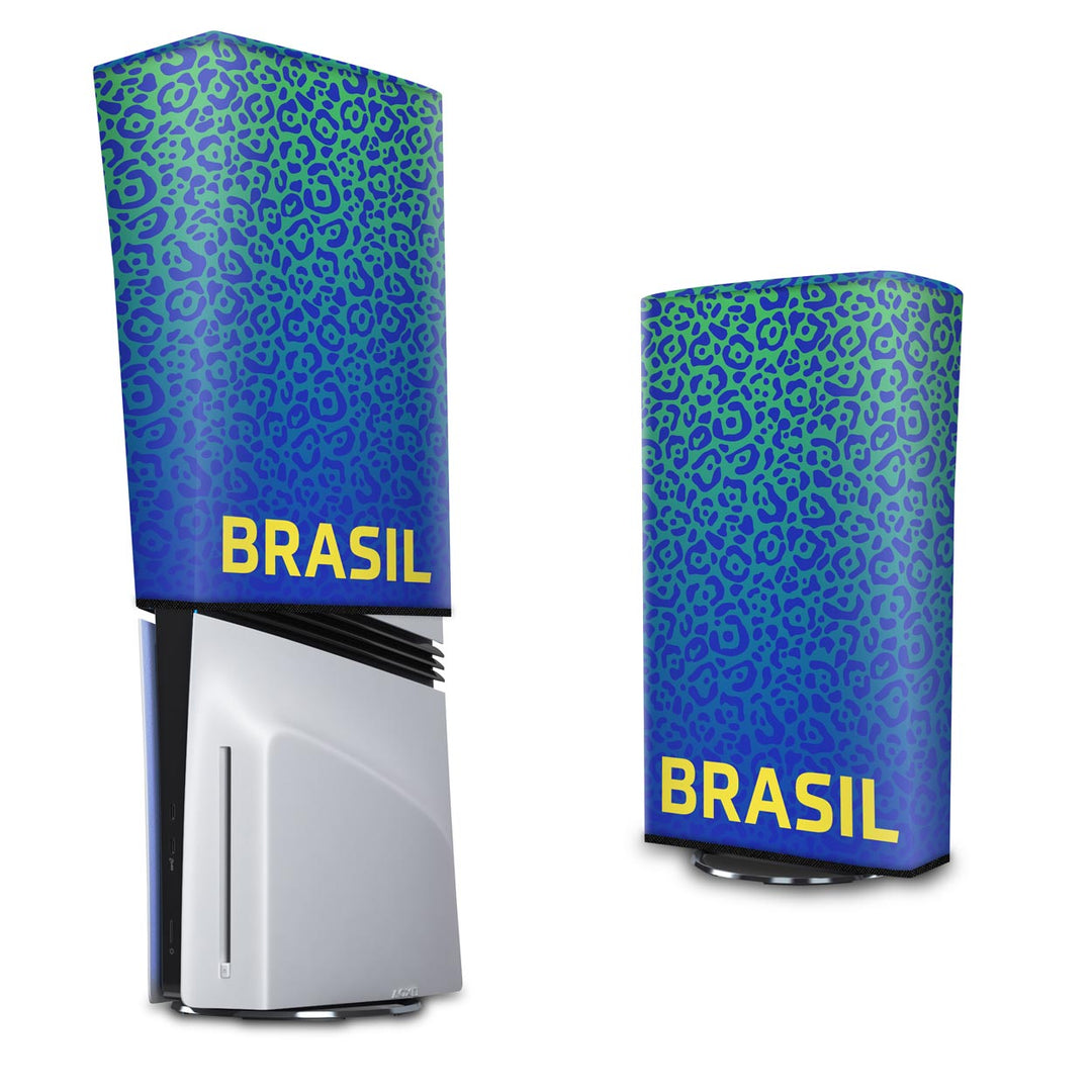 Capa Anti Poeira PS5 Pro Vertical - Brasil - Pop Arte Skins
