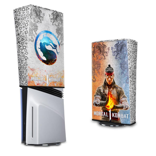 Capa Anti Poeira PS5 Pro Vertical - Mortal Kombat 1