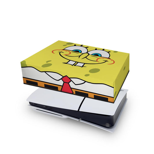 Capa Anti Poeira PS5 Slim Horizontal - Bob Esponja