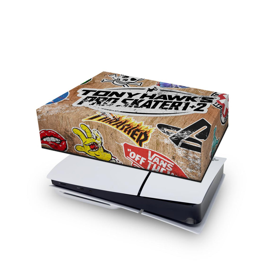 Capa Anti Poeira PS5 Slim Horizontal - Tony Hawk's Pro Skater - Pop Arte Skins