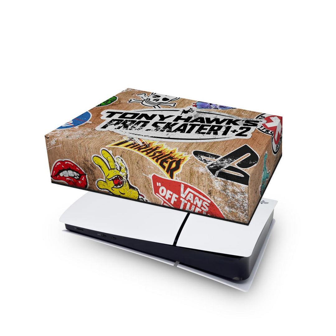 Capa Anti Poeira PS5 Slim Horizontal - Tony Hawk's Pro Skater - Pop Arte Skins - foto 4