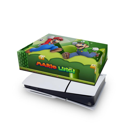 Capa Anti Poeira PS5 Slim Horizontal - Super Mario