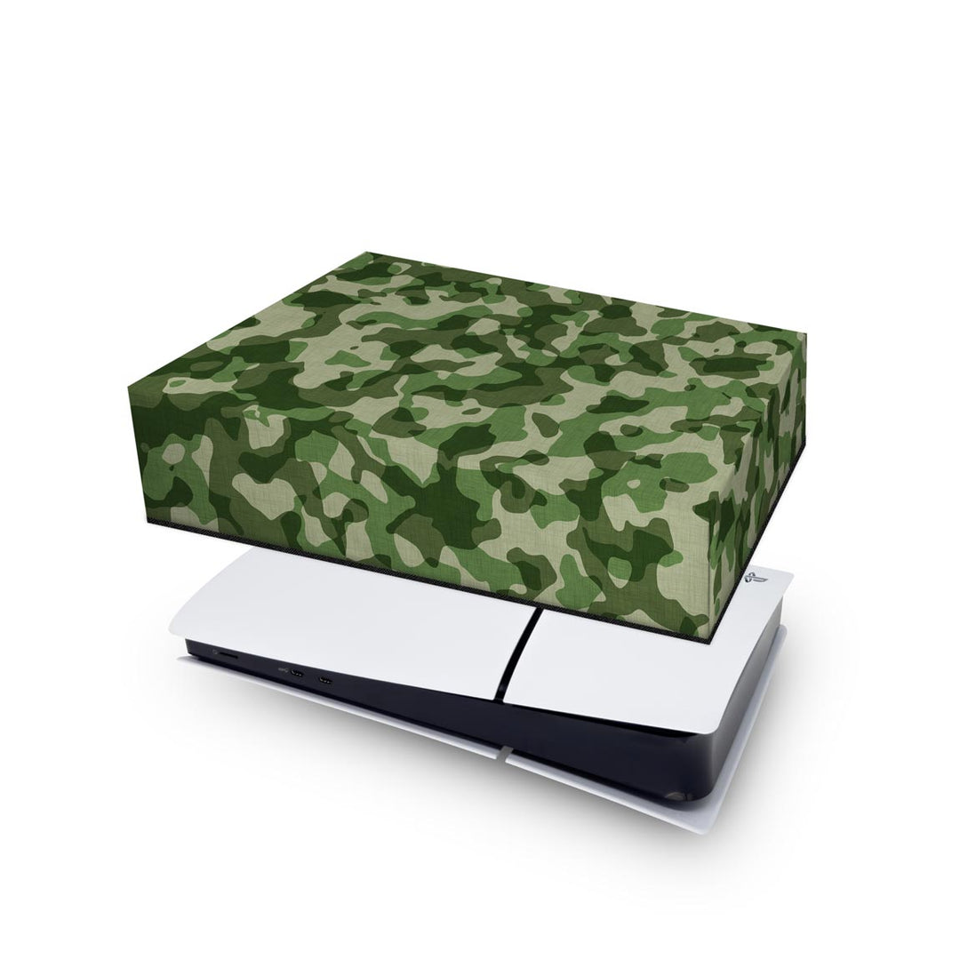 Capa Anti Poeira PS5 Slim Horizontal - Camuflado Verde - Pop Arte Skins - foto 4