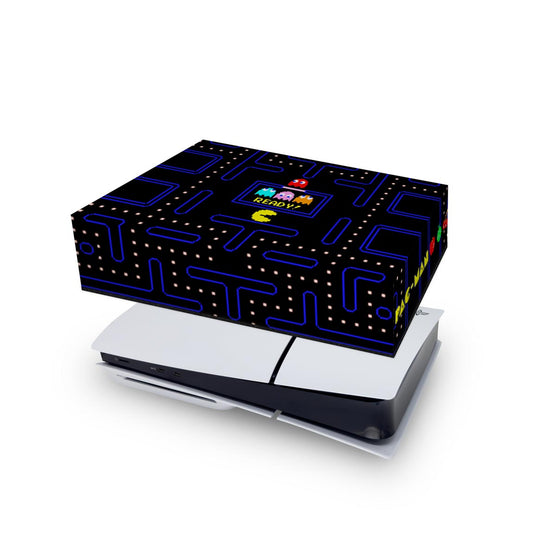 Capa Anti Poeira PS5 Slim Horizontal - Pac Man