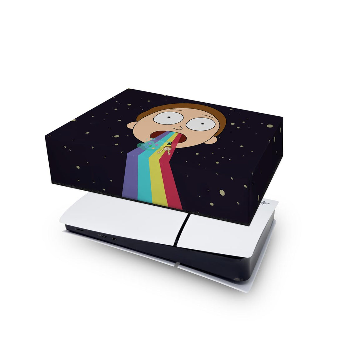 Capa Anti Poeira PS5 Slim Horizontal - Morty Rick And Morty - Pop Arte Skins - foto 4